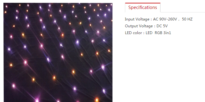 Led star curtain