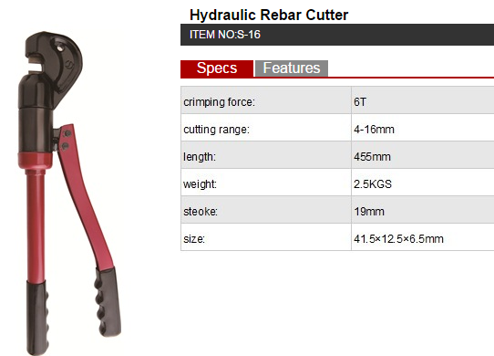 Hydraulic Rebar Cutters