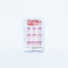 translucent pink false nails pink flower-shaped artificial nails
