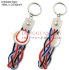 braided soft PVC keychsin 10