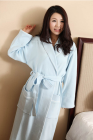 Women modal shawl collar bathrobe