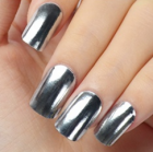 Pure silver nail sticker