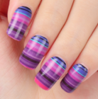 Violet Taro nail stripe
