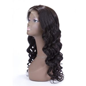 Human Hair Wig 100% Virgin Human Hair Full Lace Wig Loose Wave