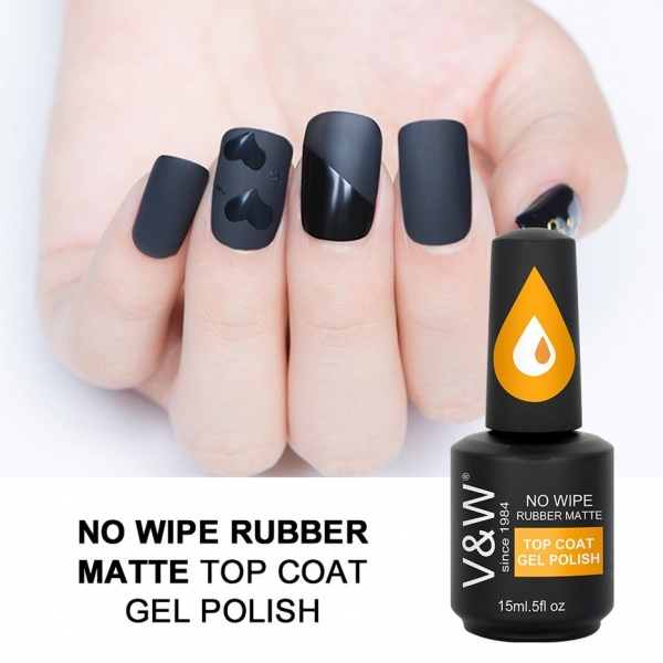 No Wipe Rubber Matte Top Coat Gel Polish