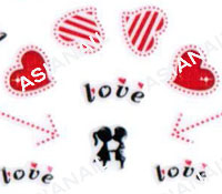Valentine's Day Simulation 3D Nail Sticker