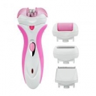 4-in-1 rechargeable lady shaver foot grinder (pink)