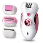 4-in-1 rechargeable lady depilator foot grinder (pink)
