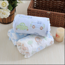 cute design printed super soft fleece baby blanket