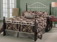 Metal Bed with Wooden Post (ML-026)