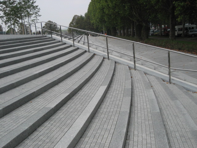 grey granite stairs