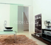 Acid etched glass