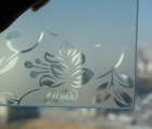 Acid etched glass