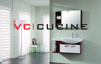 Modern style red and white PVC vanity&mdash; VC-BMP-08