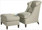 Hotel Lounge Chair With Stool--Ksf-190