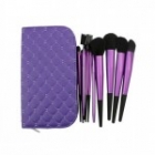 Travel charming purple makeup brush set 11pcs