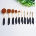 Beauty salon wanted 10 pieces cosmetic oval foundation brush set